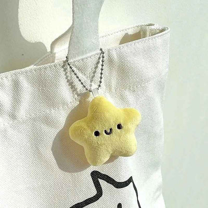 1Pc Cute Star Plush Toy Doll Squeak Keychain