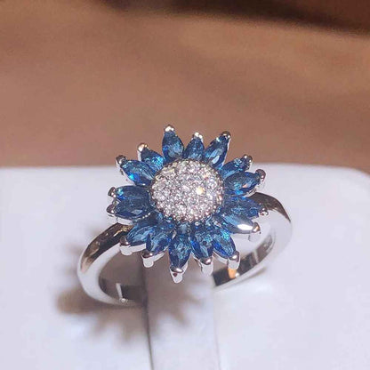 Brilliant Sunflower Shape Ring