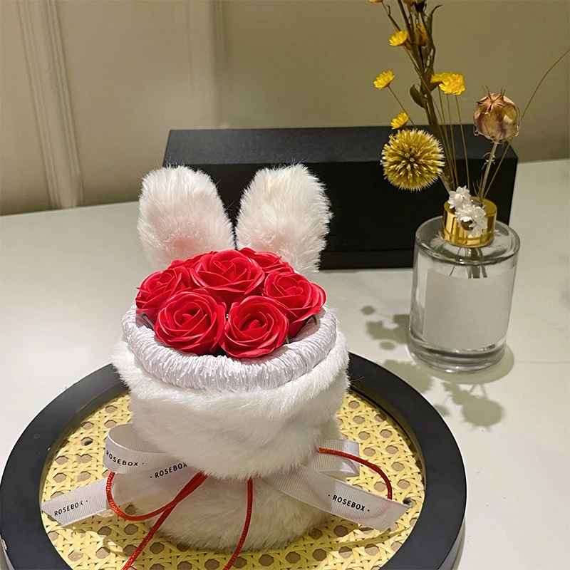 Rabbit Ear Shape Eternal Rose Flower Bouquet