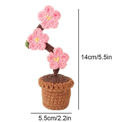 Cute Handcrafted Mini Crochet Potted Plant Decor