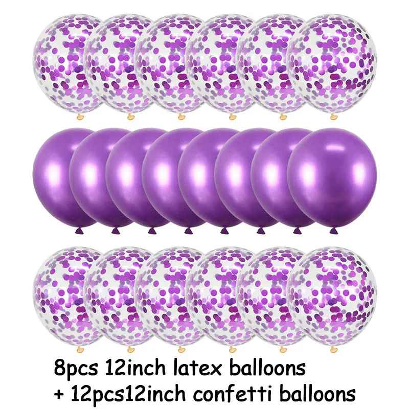 20Pcs Metallic Confetti Balloon Set