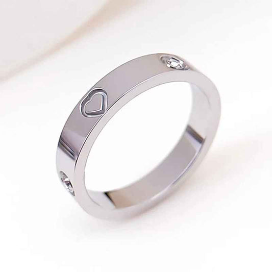 Trendy Stainless Steel Couple Love Ring