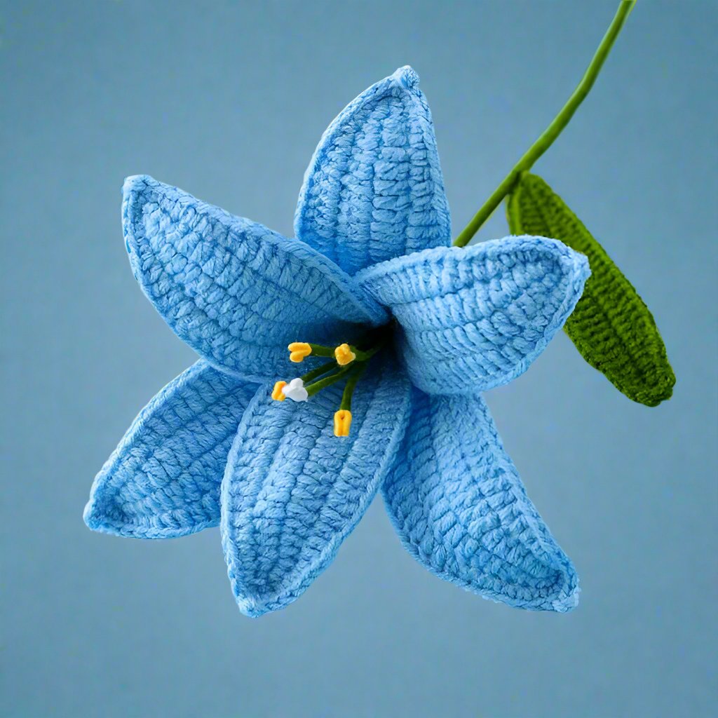 Artificial Hand-Knitted Lily Flower