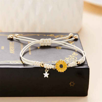 Cute Sunflower Daisy Adjustable Bracelet