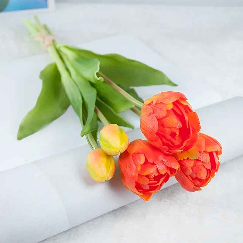 Eternal 40CM Silicone Artificial Tulip Flower Bouquet