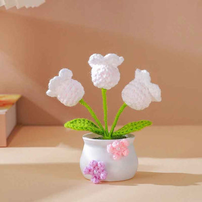 Artificial Crochet Potted Flowers