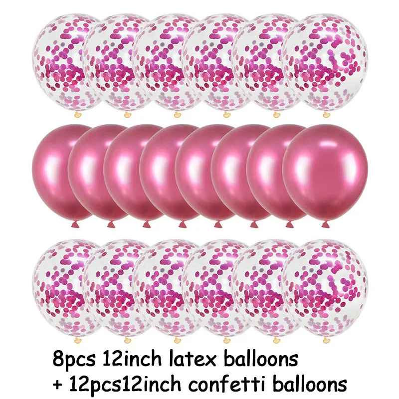 20Pcs Metallic Confetti Balloon Set