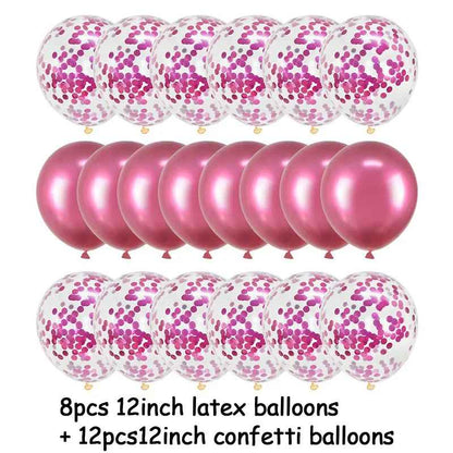 20Pcs Metallic Confetti Balloon Set