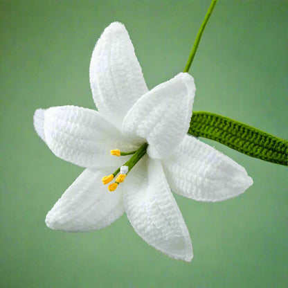 Artificial Hand-Knitted Lily Flower