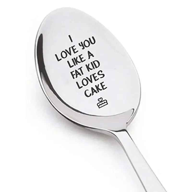 Sweet Love Letter Stainless Steel Milk Coffee Spoon – Wedding Souvenir or Anniversary Gift for Girlfriend/Boyfriend