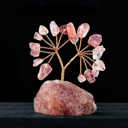 Amethyst Mineral Stone Energy Life Tree Decor