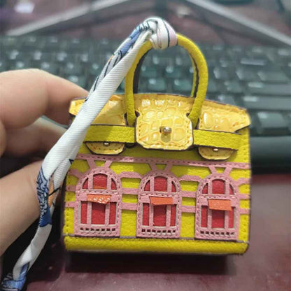 6cm House-Shaped Mini Earphone Bag Keychain