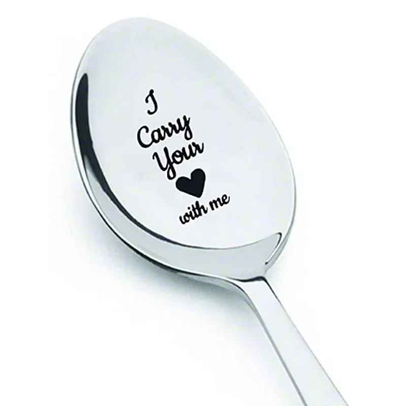 Sweet Love Letter Stainless Steel Milk Coffee Spoon – Wedding Souvenir or Anniversary Gift for Girlfriend/Boyfriend