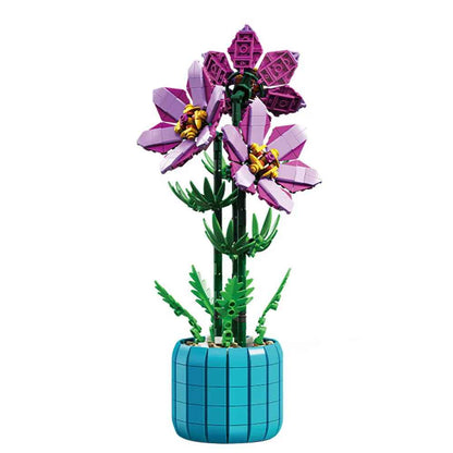 City Creativity Bouquet Flower Potted Plant Building Blocks