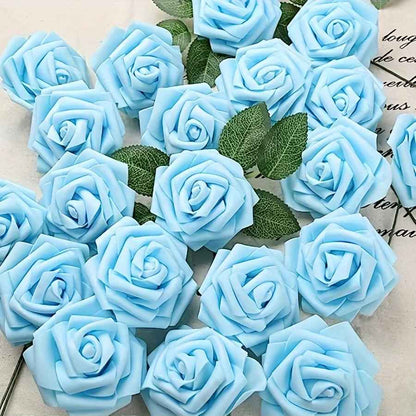 25pcs Artificial Rose Flowers with Stem