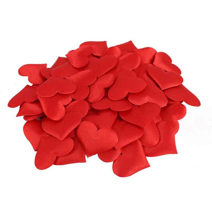 100Pcs 35mm Romantic Sponge Satin Fabric Heart Petals – Wedding Confetti, Table & Bed Decor, Valentine’s Day Decoration